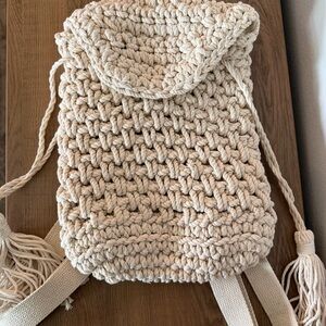 PacSun Woven Cream Backpack